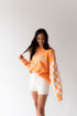 Tennessee Russell Check Lantern Sleeve Crew